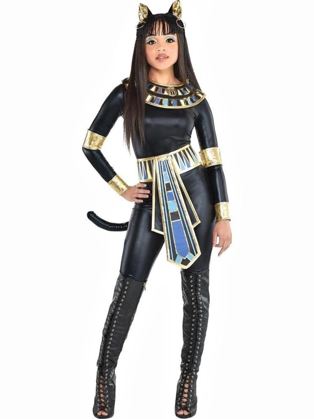 Suit Yourself Egyptian Goddess Costume Black & Gold small 2-4
